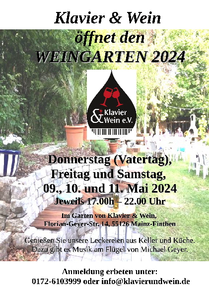 Gartenwirtschaft 2024-05-09 Plakat